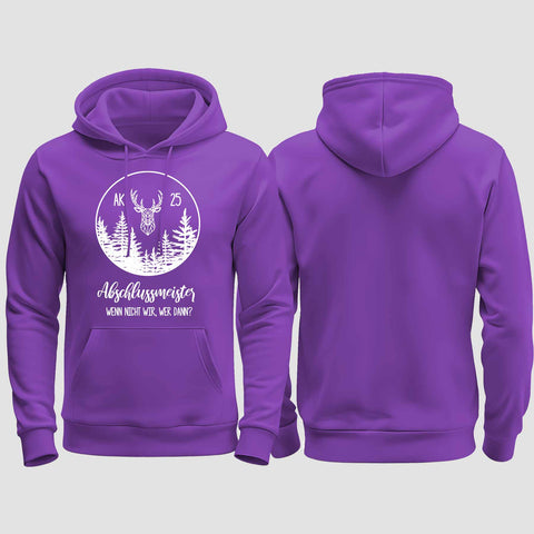 1018 "Abschlussmeister 2" Abschluss regular College Hoodie einseitig bedruckt