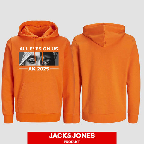 1022 "ALL EYES ON US" Abschluss Hoodie by Jack&Jones einseitig bedruckt