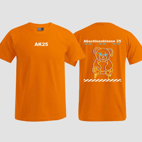 1016 "Teddy X" Abschluss T-Shirt beidseitig bedruckt