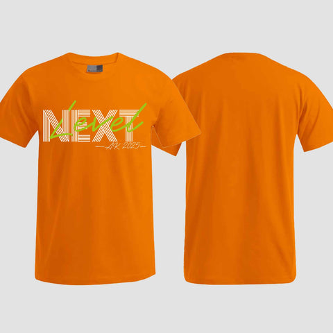 1045 "NEXT Level" Abschluss T-Shirt einseitig bedruckt