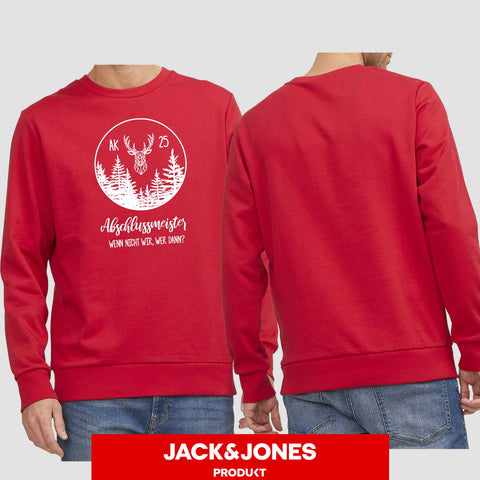 1018 "wenn nicht wir" Abschluss Sweatshirt by Jack&Jones einseitig bedruckt