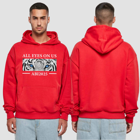 1021 "all Eyes Tiger" Abi Premium Oversize Hoodie einseitig bedruckt