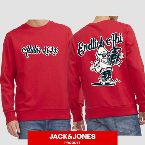 1060 "Endlich Abi" Abi Sweatshirt by Jack&Jones beidseitig bedruckt