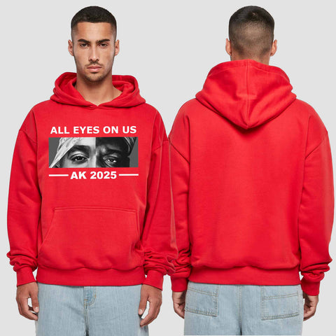 1022 "all Eyes" Abschluss Premium Oversize Hoodie einseitig bedruckt