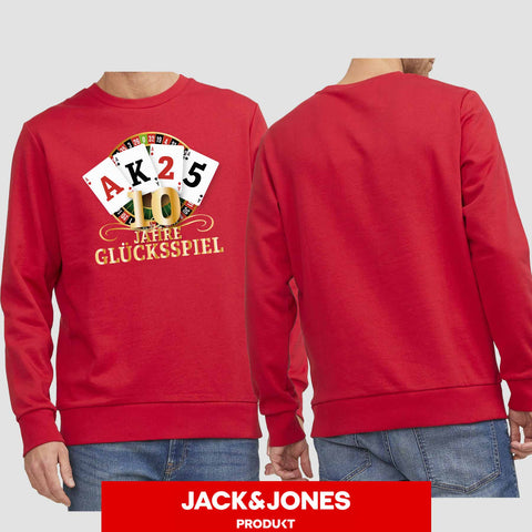 1009 "Glücksspiel" Abschluss Sweatshirt by Jack&Jones einseitig bedruckt