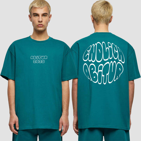 1037 "Endlich Abitur" ABI Oversize T-Shirt beidseitig bedruckt