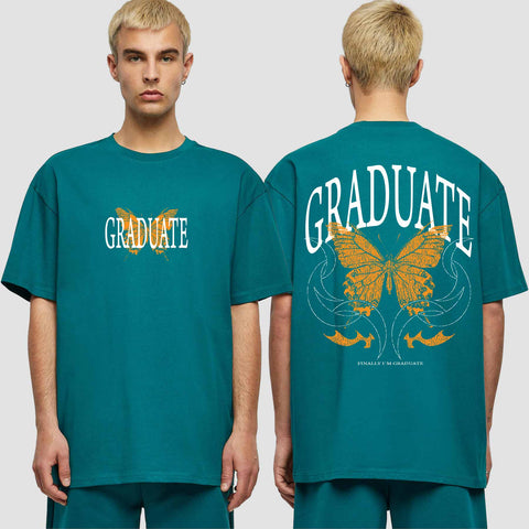 1052 "Graduate" Abi / Abschluss Oversize T-Shirt beidseitig bedruckt