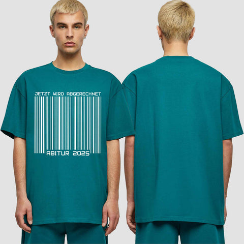 1025 "Barcode" Abi Oversize T-Shirt einseitig bedruckt