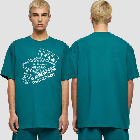 1012 "ABI VEGAS" Abi Oversize T-Shirt einseitig bedruckt