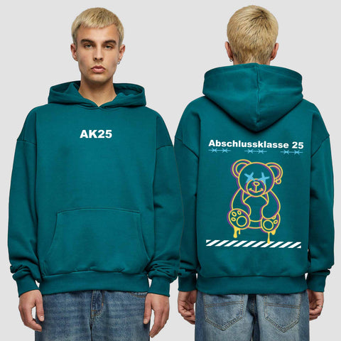 1016 "Teddy" Abschluss Premium Oversize Hoodie beidseitig bedruckt