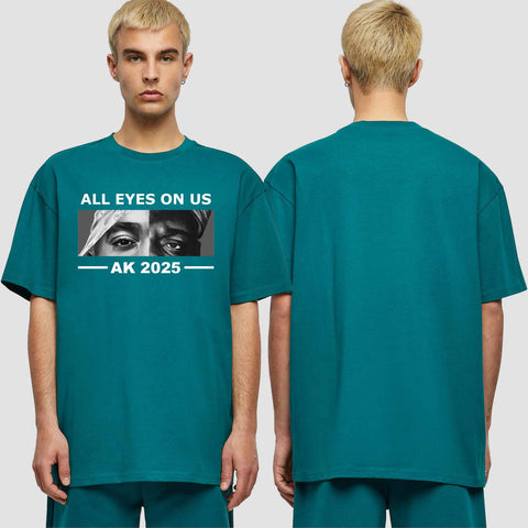 1022 "All Eyes on us" Abschluss Oversize T-Shirt einseitig bedruckt