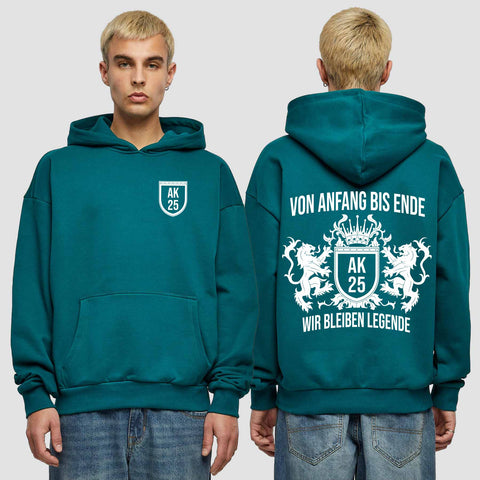 1023 "Legende" Abschluss Premium Oversize Hoodie einseitig bedruckt