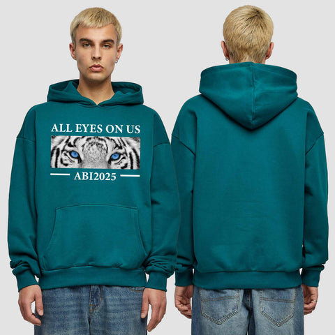 1021 "all Eyes Tiger" Abi Premium Oversize Hoodie einseitig bedruckt