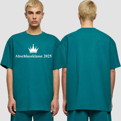 1047 "Abschluss Krone" Abschluss Oversize T-Shirt einseitig bedruckt