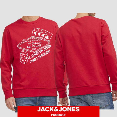 1012 "Abi Vegas" Abi Sweatshirt by Jack&Jones einseitig bedruckt