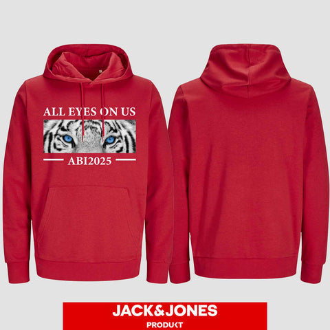 1021 "All Eyes on Us Tiger" ABI Hoodie by Jack&Jones einseitig bedruckt