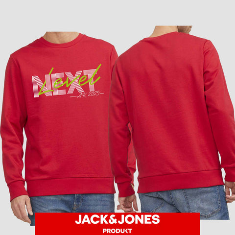 1045 "Next Level" Abschluss Sweatshirt by Jack&Jones einseitig bedruckt