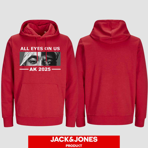 1022 "ALL EYES ON US" Abschluss Hoodie by Jack&Jones einseitig bedruckt