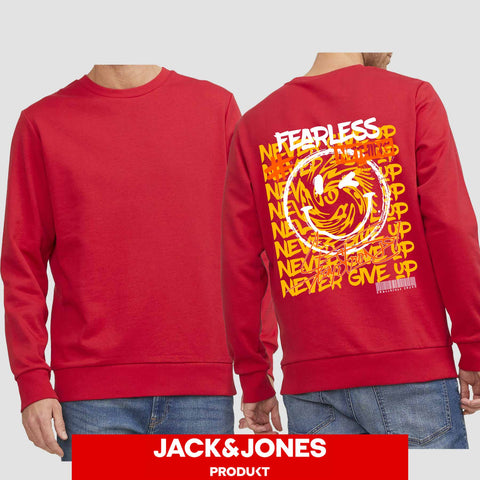 1020 "Fearless" Abschluss Sweatshirt by Jack&Jones einseitig bedruckt