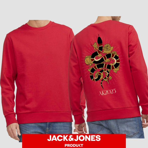 1042 "Snake" Abschluss Sweatshirt by Jack&Jones einseitig bedruckt