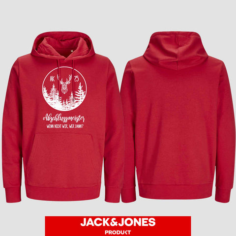 1018 "Abschlussmeister2" Abschluss Hoodie by Jack&Jones einseitig bedruckt