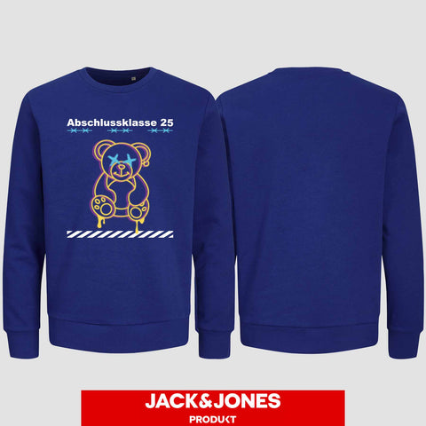 1014 "Teddy X" Abschluss Sweatshirt by Jack&Jones einseitig bedruckt