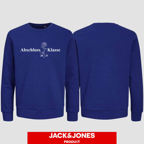 1019 "Abschluss Rose" Abschluss Sweatshirt by Jack&Jones einseitig bedruckt