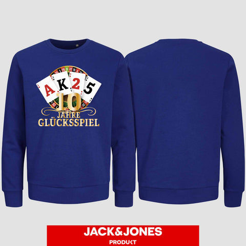 1009 "Glücksspiel" Abschluss Sweatshirt by Jack&Jones einseitig bedruckt