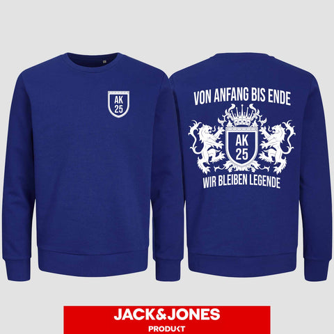 1023 "Anfang bis Ende" Abschluss Sweatshirt by Jack&Jones beidseitig bedruckt