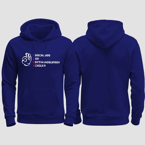 1011 "A.D.H.S." Abschluss regular College Hoodie einseitig bedruckt