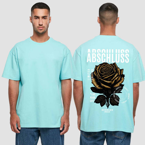 1041 "Streetwear Rose" Abschluss Oversize T-Shirt einseitig bedruckt