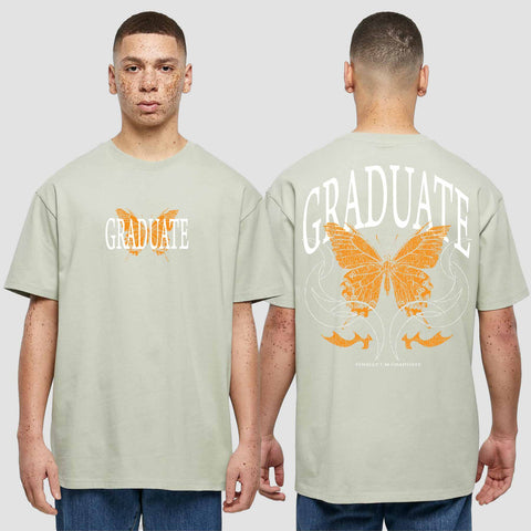 1052 "Graduate" Abi / Abschluss Oversize T-Shirt beidseitig bedruckt