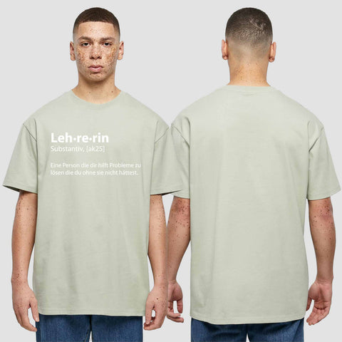 1050 "Definition Lehrerin" Abschluss Oversize T-Shirt einseitig bedruckt