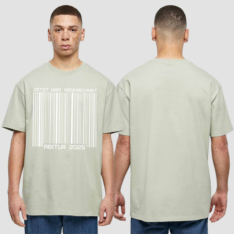 1025 "Barcode" Abi Oversize T-Shirt einseitig bedruckt