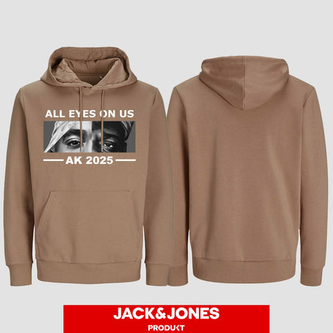 1022 "ALL EYES ON US" Abschluss Hoodie by Jack&Jones einseitig bedruckt