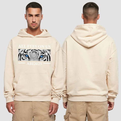 1021 "all Eyes Tiger" Abi Premium Oversize Hoodie einseitig bedruckt