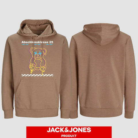 1014 "Teddy X" Abschluss Hoodie by Jack&Jones einseitig bedruckt