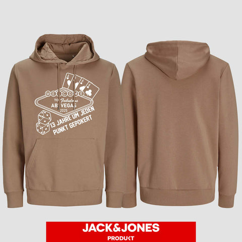 1012 "ABI VEGAS" Abi Hoodie by Jack&Jones einseitig bedruckt