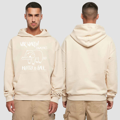 1010 "zu faul" Abschluss Premium Oversize Hoodie einseitig bedruckt