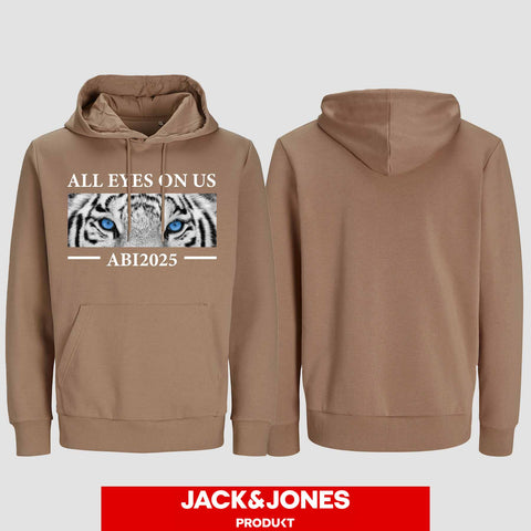 1021 "All Eyes on Us Tiger" ABI Hoodie by Jack&Jones einseitig bedruckt