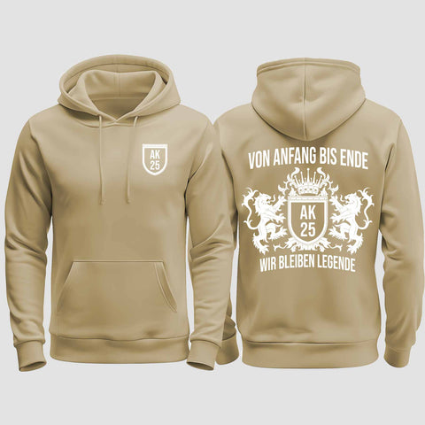 1023 "Legende" Abschluss regular College Hoodie beidseitig bedruckt