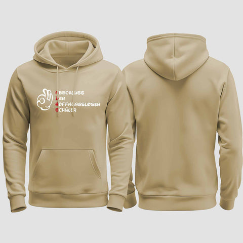 1011 "A.D.H.S." Abschluss regular College Hoodie einseitig bedruckt