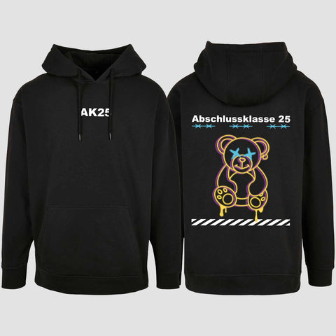 1016 "Teddy X" Abschluss Oversize Hoodie beidseitig bedruckt