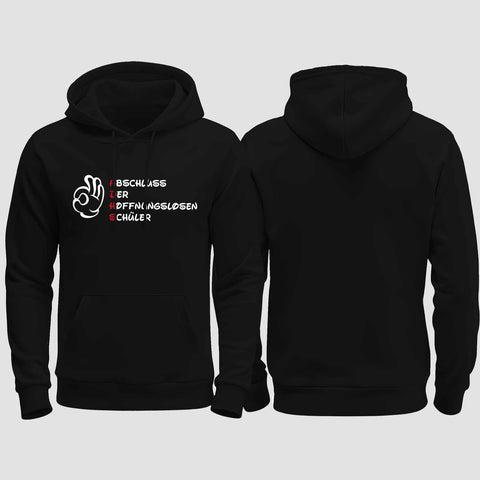 1011 "A.D.H.S." Abschluss regular College Hoodie einseitig bedruckt