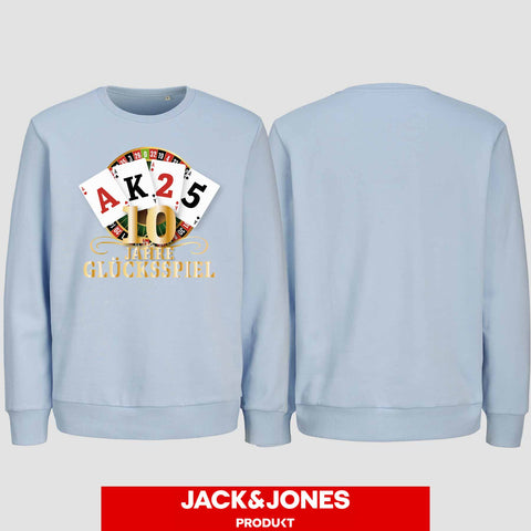 1009 "Glücksspiel" Abschluss Sweatshirt by Jack&Jones einseitig bedruckt