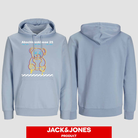 1014 "Teddy X" Abschluss Hoodie by Jack&Jones einseitig bedruckt