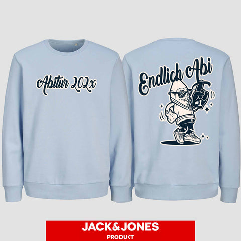 1060 "Endlich Abi" Abi Sweatshirt by Jack&Jones beidseitig bedruckt