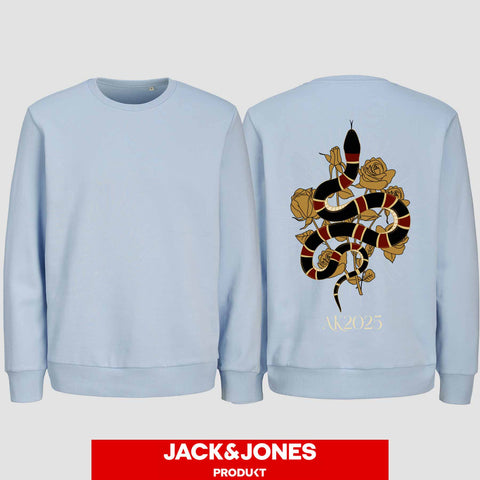 1042 "Snake" Abschluss Sweatshirt by Jack&Jones einseitig bedruckt