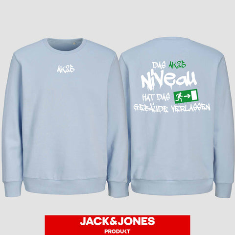 1035 "Niveau" Abschluss Sweatshirt by Jack&Jones beidseitig bedruckt