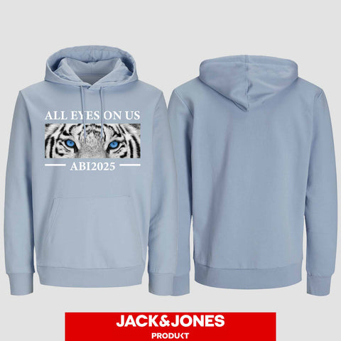 1021 "All Eyes on Us Tiger" ABI Hoodie by Jack&Jones einseitig bedruckt